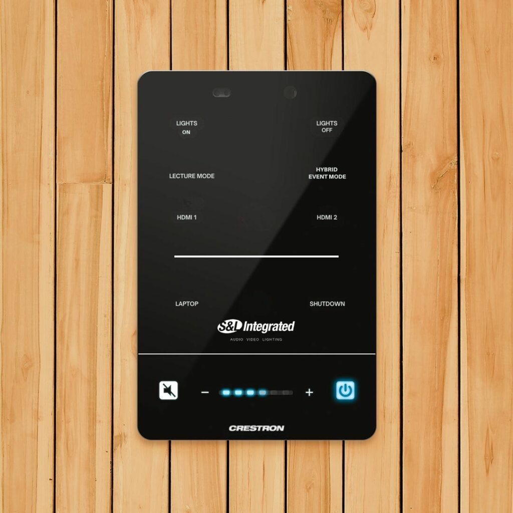 an intuitive and easy to understand touch panel on a university touch screen av system