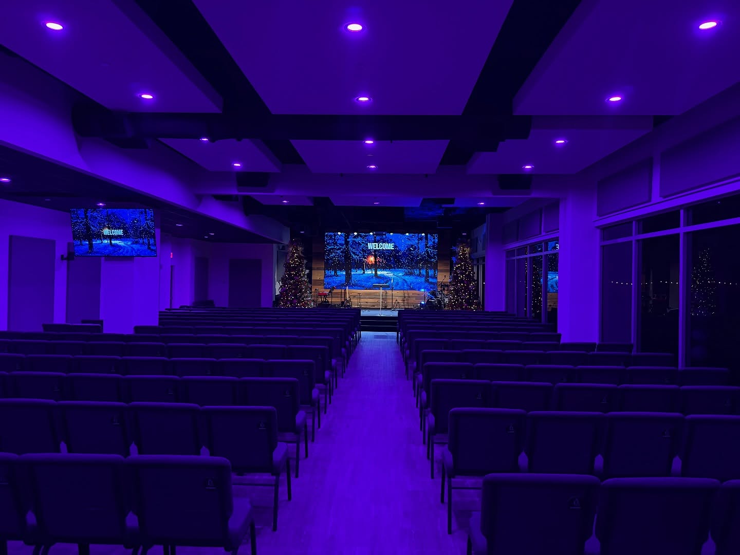 wbc-1 Windmark beach new sanctuary AV system with custom lighting and LED Video wall