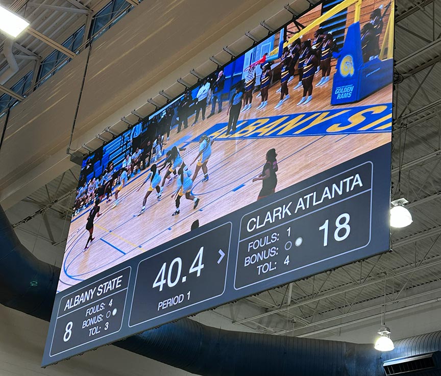 The new video camera system's control view displays multiple live feeds, including a direct view of the judge. This setup ensures seamless access for the press, eliminating the need for competition over footage.
