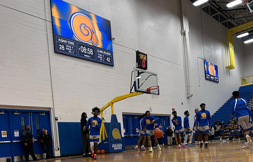 asu-gym2 Marshview room AV system at Savannah State University