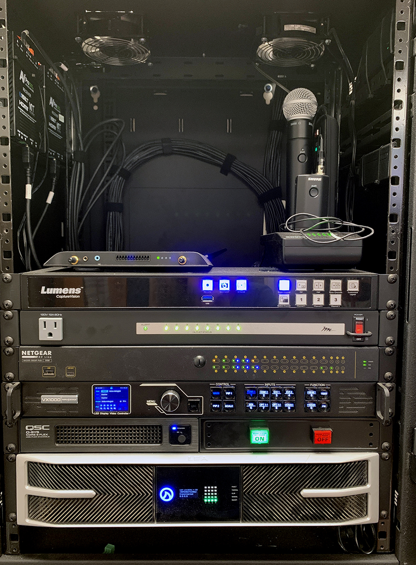 king-center-rack The AV Rack at King Center Atlanta